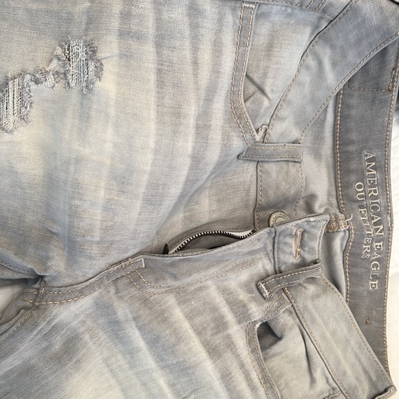 American Eagle outfitters, vintage collection, light, gray, distressed jeans 4 - Picture 3 of 4